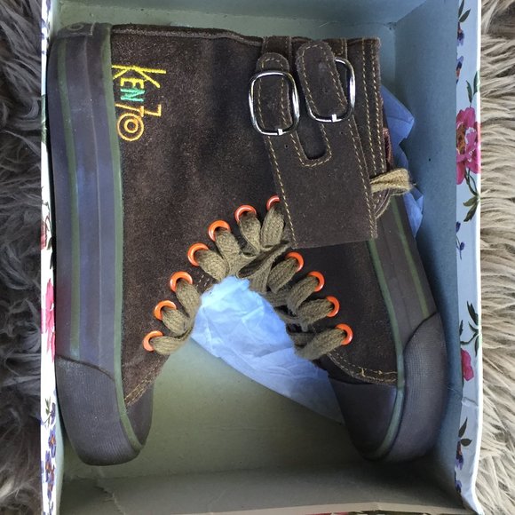 Kenzo brown side-zip high tops - size 29 - Picture 2 of 8